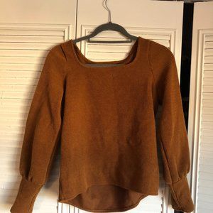 Madewell Brown Square Neck Sweater